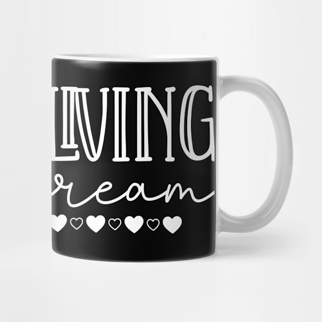 Start Living Your Dream. Beautiful Typography Dream Quote. by That Cheeky Tee